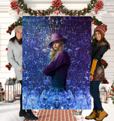 Cozy Urban Luxe Sherpa Blanket in a modern living room.